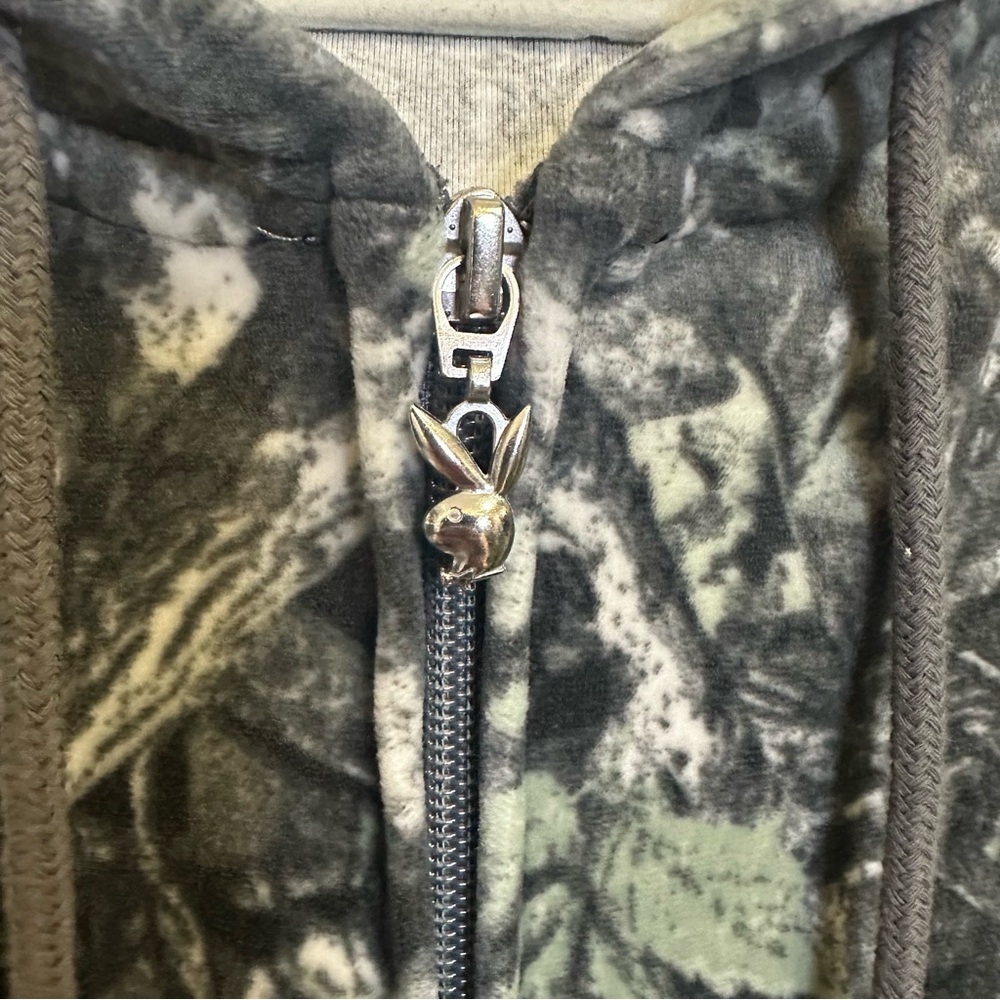 Sold PLAYBOY Camo Blinged Velour Hoodie - Picture 10 of 12